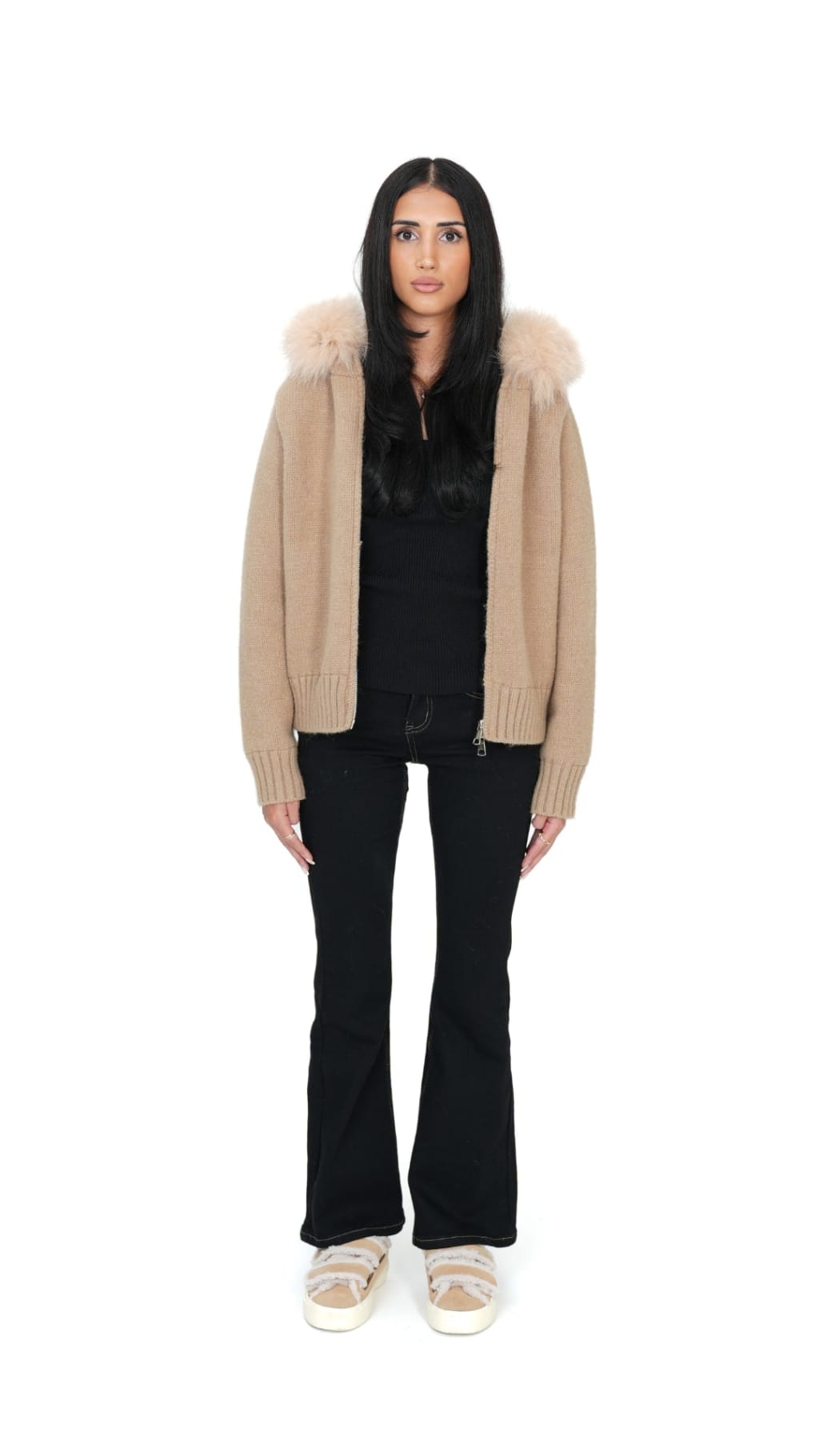 ZEPHIRIO – Cardigan doux à capuche