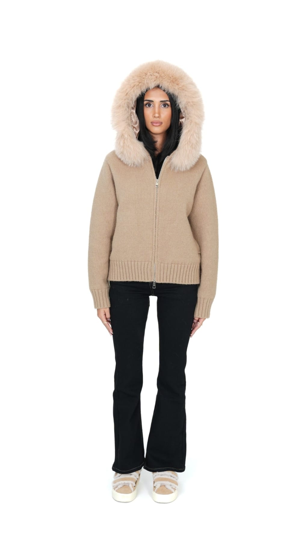 ZEPHIRIO – Cardigan doux à capuche