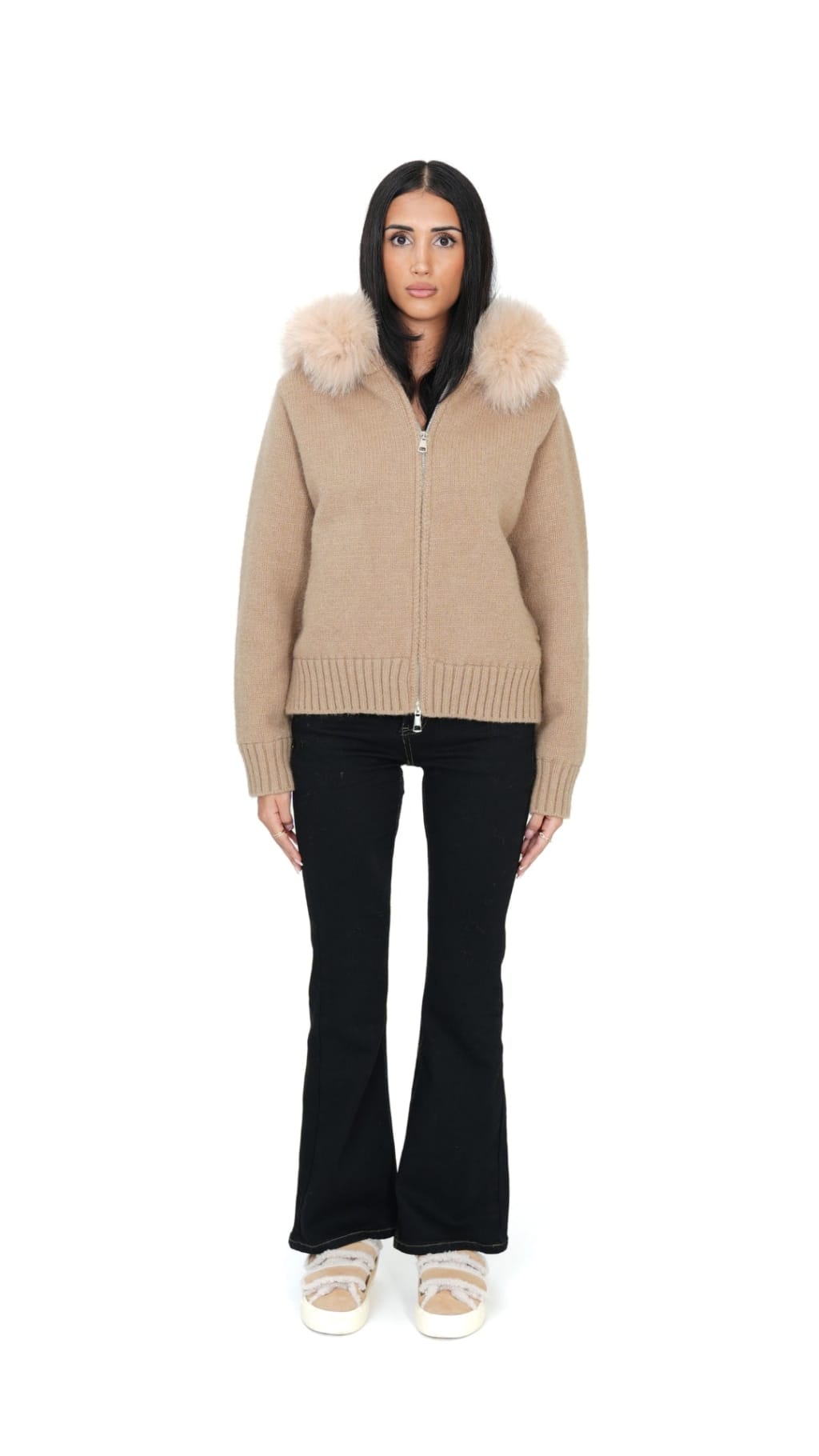 ZEPHIRIO – Cardigan doux à capuche