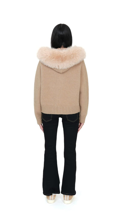 ZEPHIRIO – Cardigan doux à capuche