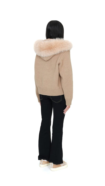 ZEPHIRIO – Cardigan doux à capuche