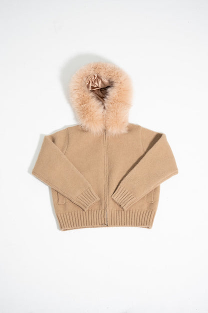 ZEPHIRIO – Cardigan doux à capuche